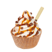 Sundae Extra Caramel Daim,Soft Ice Corner,Angelo,Good Choice;Klein 3,35 - Groot 3,85